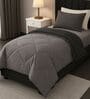 Grey Cotton 210TC Solid Plain Heavy Winter Single 400GSM Reversible Comforter