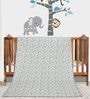 Grey Cotton Reversible Anti Fungal Pack of 1 Crib Size Kids Dohar