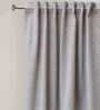 Grey Cotton Traditional 7.5Ft  Blackout Rod Pocket 1 Pc Door Curtain