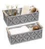 Set of 2 Grey Cotton Rope & Iron Frame Organisers