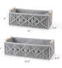 Set of 2 Grey Cotton Rope & Iron Frame Organisers