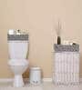 Set of 2 Grey Cotton Rope & Iron Frame Organisers