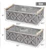 Set of 2 Grey Cotton Rope & Iron Frame Organisers