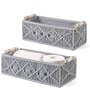 Set of 2 Grey Cotton Rope & Iron Frame Organisers