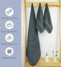 Grey Cotton Solid  500 GSM Bath & Hand Towels Pack of 3 (1Bath 2 Hand)