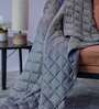 Grey Cotton Solid 135 GSM Weighted Single Bed Blanket