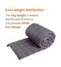 Grey Cotton Solid 135 GSM Weighted Single Bed Blanket