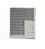 Grey Cotton Stripes 250 Gsm Double Bed Blanket