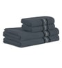 Grey Cotton Solid 380 GSM Bath Towels (Set of 4)