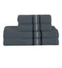 Grey Cotton Solid 380 GSM Bath Towels (Set of 4)