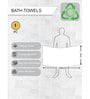 Grey Cotton Solid 500 GSM Bath Towels (1pc)