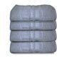 Grey Cotton Solid 500 GSM Bath Towels (Set of 4)