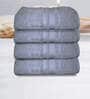 Grey Cotton Solid 500 GSM Bath Towels (Set of 4)