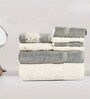 Multicolor Patterned 500 GSM Cotton Towel Sets (Set of 8)