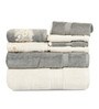 Multicolor Patterned 500 GSM Cotton Towel Sets (Set of 8)
