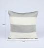 Set of 2 Geometric Pattern Cotton Grey Cushion Covers 16 x 16 inches