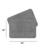 Grey Solid Cotton 24x16 Inches AntiSkid Bath Mats (Set of 2)