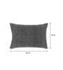 Grey Solid Cotton 24 x 16 Inches Cushion Cover