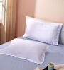 White Cotton Solid 210TC Plain Set of 2 Pillow Covers