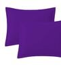 Purple Cotton Solid 210TC Plain Set of 2 Pillow Covers