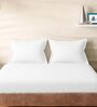 White Cotton Solid 210TC Plain Set of 2 Pillow Covers