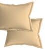 Brown Cotton Solid 210TC Plain Super King Bedsheet with 2 Pillow Covers
