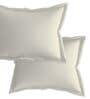 Cream Cotton Solid 210TC Plain Super King Bedsheet with 2 Pillow Covers