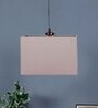 Grey Cotton Square Hanging Lamp