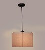 Grey Cotton Square Hanging Lamp