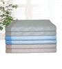 Grey Cotton Striped 220 GSM Bath Towels 2 Pc