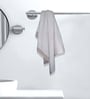 Grey Cotton Striped 220 GSM Bath Towels 2 Pc