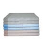 Grey Cotton Striped 220 GSM Bath Towels 2 Pc