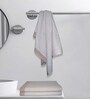 Grey Cotton Striped 220 GSM Bath Towels 3 Pc