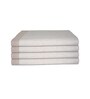 Grey Cotton Striped 220 GSM Bath Towels 4 Pc