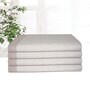 Grey Cotton Striped 220 GSM Bath Towels 4 Pc