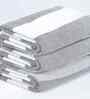 Grey Cotton Striped 225 GSM Bath Towels Pack of 3