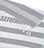 Grey Cotton Striped 225 GSM Bath Towels Pack of 3
