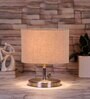Grey Cotton table lamp with Steel Base -62
