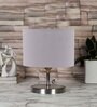 Grey Cotton table lamp with Steel Base -62