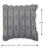 Grey Cotton Textured 16X16 Inches Cushion Covers (Pack of 2)