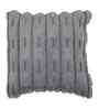 Grey Cotton Textured 16X16 Inches Cushion Covers (Pack of 2)