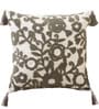 Grey Cotton Textured 18x18 inches Cushion Covers (Set of 2)