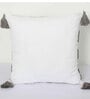Grey Cotton Textured 18x18 inches Cushion Covers (Set of 2)