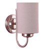 Grey cotton wall mounted lamp with Steel Base 