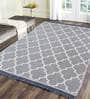 Grey Chenille Abstract 4 x 6 Feet Machine Made Carpet