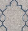 Grey Damask Wool 8 ft x 10 ft Hand Knotted Carpet