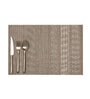 Grey Delcy Rectangular PVC Dining Table Placemat