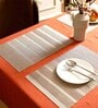 Grey Delcy Rectangular PVC Dining Table Placemat