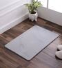 Grey PVC Plain Solid 24x16 Inches Antiskid Bath Mat