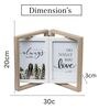 Grey Double Door Photo Frame with Rotation 4x6 Inches